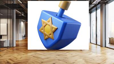 Hanukkah Dreidel  3d cartoon style illustration Wall mural