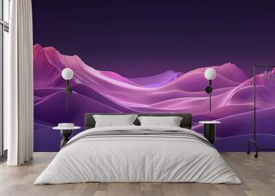 Pink and Purple Tech Wonderland: A Vibrant Banner Background Bursting with Futuristic Energy and Digital Innovation Wall mural