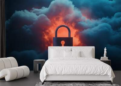 Secure Cloud Wall mural