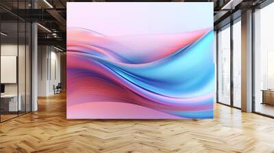 Iridescent flowing waves with dynamic movement Wall mural