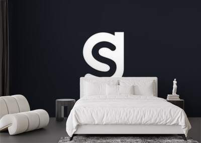 SG GS logo initial letter design vector Wall mural