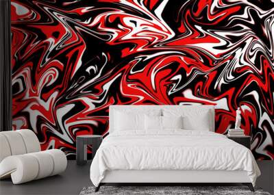 Red and black smoothie texture background on white background Wall mural