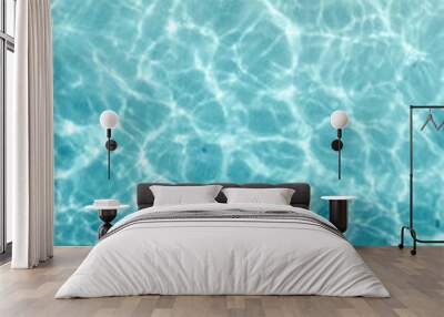 Starfish on the summer beach in sea water. Summer background. Wall mural