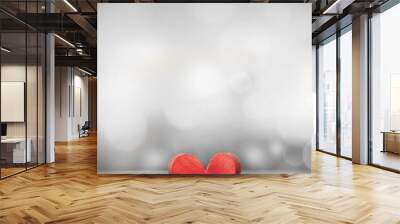 Two Hearts. Valentines day concept. Wall mural