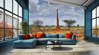 african landscape with termitary Wall mural