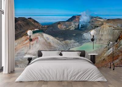 Ebeko Volcano, Paramushir Island, Kuril Islands, Russia Wall mural