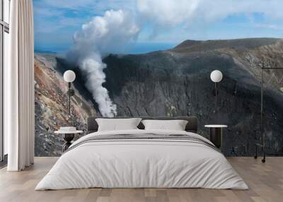 Ebeko Volcano, Paramushir Island, Kuril Islands, Russia Wall mural