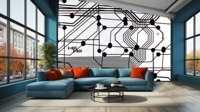 Transparent circuit board Wall mural