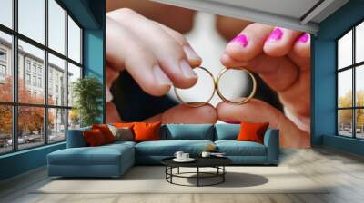 wedding rings Wall mural