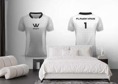 Specification Soccer Sport , Esport Gaming T Shirt Jersey template. mock up uniform . Vector Illustration design Wall mural