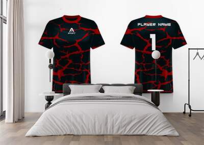 Specification Soccer Sport mockup , Esports Gaming T Shirt Jersey template. mock up uniform . Vector Illustration design Wall mural