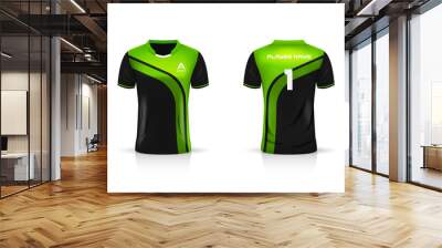 Specification Soccer Sport mockup , Esports Gaming T Shirt Jersey template. mock up uniform . Vector Illustration design Wall mural