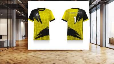 Specification Soccer Sport mockup , Esports Gaming T Shirt Jersey template. mock up uniform . Vector Illustration design Wall mural