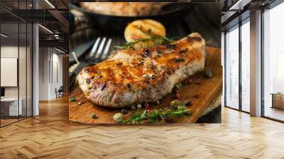 Pork loin fried Wall mural