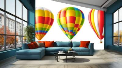 Vector hot air balloon colorful set isolated Wall mural