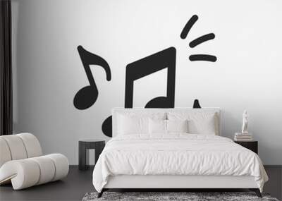 music notes icon. musical key signs. vector symbols on white background. Wall mural