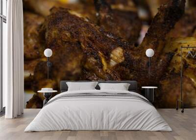 Baked chicken wings Wall mural