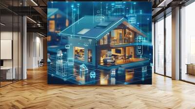 Connected Living: Exploring the Internet of Things in a Smart Home Wall mural