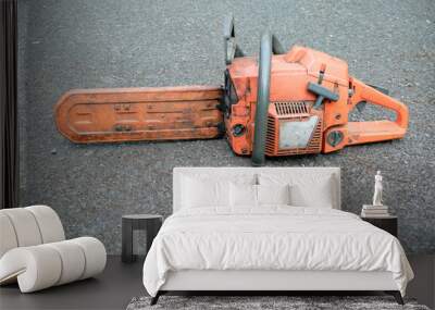 A chainsaw Wall mural