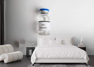 Medical Vial with label on a white background Wall mural