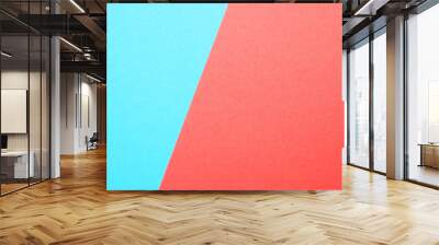 Empty blue and red color paper background texture for design.. Wall mural