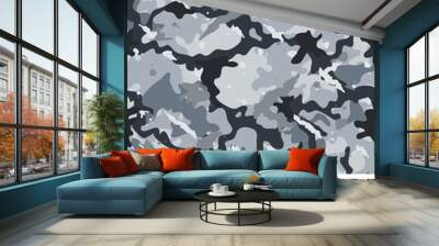 Seamless Complex Military Night Camouflage Wall mural