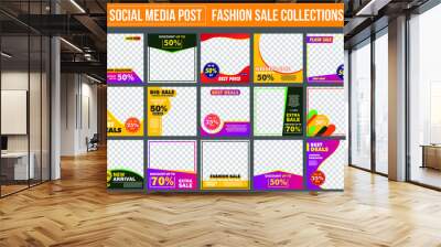 Social Media Post - Fashion Sale Collections Wall mural