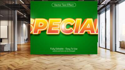 Creative 3d Special, editable style effect template Wall mural