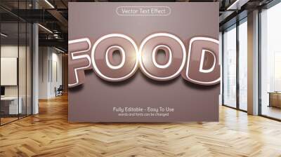 Creative 3d text Food editable style effect template Wall mural