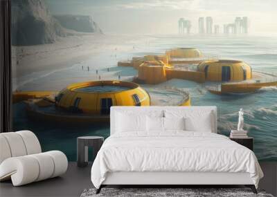 Futuristic Sea Structures. Wall mural