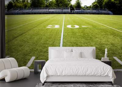 50 yard line of a football field Wall mural