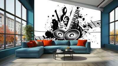 Grunge Music Wall mural