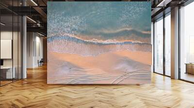 waves on the sand Wall mural