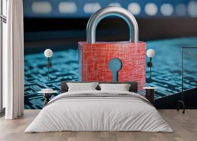 A Deep Dive into the Importance of Cybersecurity Protecting Your Digital Assets with Advanced Lock Mechanisms and Encryption Technologies Wall mural