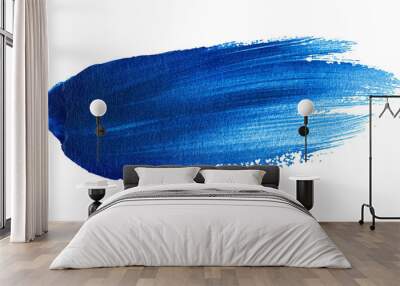 blue_paint_brush_strokes_watercolor_isolated Wall mural