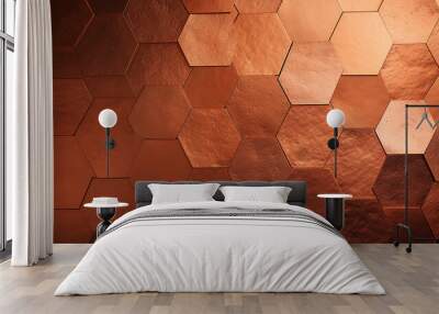 copper metal texture background Wall mural