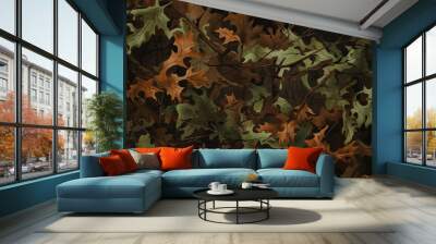 green and brown camo Wall mural