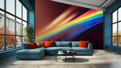 Abstract Rainbow Streak, Made by AI, Artificial Intelligence Wall mural