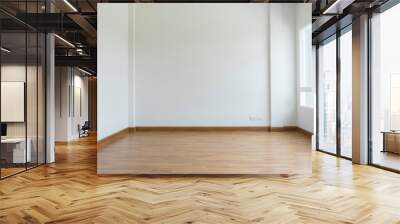 empty white room no have sofa in front of simple clean white wall Wall mural