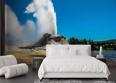 Castle Geyser Eruption Yellowstone Wall mural