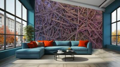 Messy strings virtual backdrop. For graphic design or background, CGI composition. 3D render. Wall mural