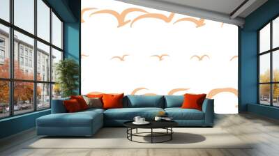 Seamless abstract flying birds generative art background. Cover, illustration, details & drawing. Wall mural