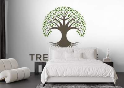 Family Tree of Life Logo design Wall mural