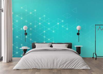 Abstract background with a geometric pattern of triangle shapes. Graphic design element Wall mural