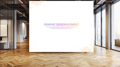 Abstract geometric background with hexagons pattern. The design element of hexagonal shape for a banner template or website header Wall mural