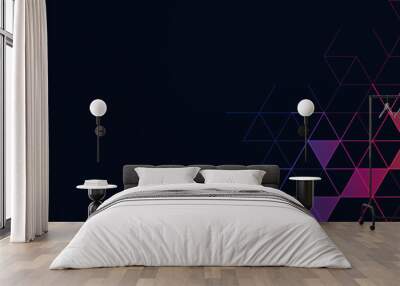 Abstract geometric background with triangle shape pattern Wall mural