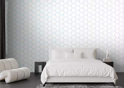 Abstract seamless pattern and geometric background with hexagons Wall mural