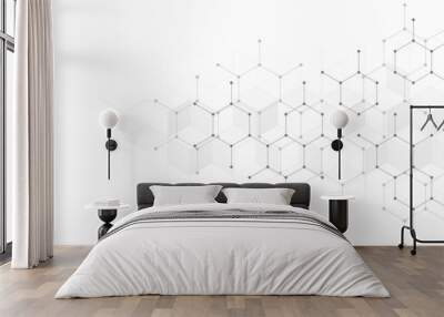 Molecular structure and genetic engineering, science, innovation technology, healthcare, and medicine design Wall mural