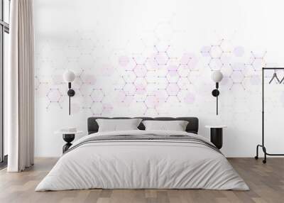 Molecular structure and genetic engineering, science, innovation technology, healthcare, and medicine design Wall mural