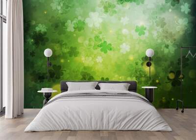 St. patrick s day abstract green background. EPS 10 vector Wall mural